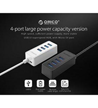 Orico W5P-U3 4 Port USB3.0 ve 1 Port Micro B Çoklayıcı HUB