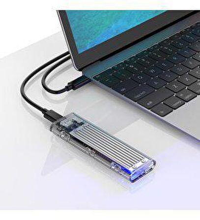 Orico USB3.1 Gen2 Type-C 10Gbps M.2 NVMe SSD Disk Kutusu Gümüş