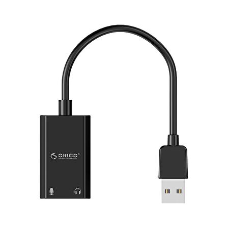 Orico USB 2.0 TRS 3.5mm Jack Girişli Harici Ses Kartı Siyah