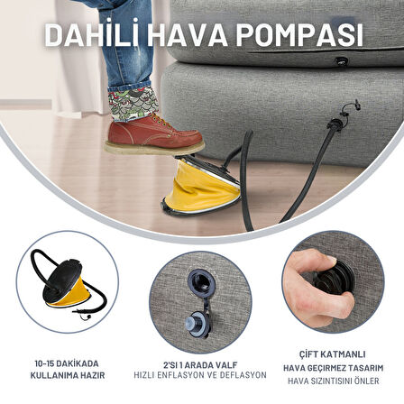 KingCamp Single Inflatable Sofa Premium Şişme Koltuk