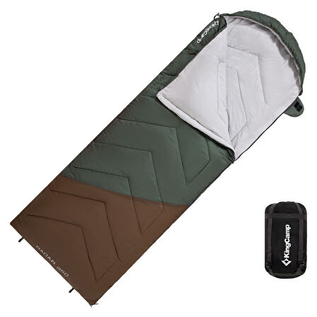 KingCamp Radar 250 Deluxe -3°C Uyku Tulumu Green & Brown