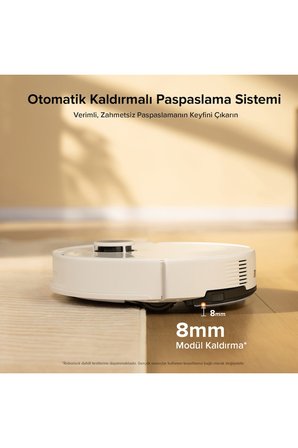 Roborock 10000 Pa Emiş Güçlü Lazer Haritalamalı Titreşimli Paspaslı Robot Süpürge, Çift Paspaslı