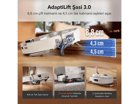 ROBOROCK QREVO Edge 3 Pro Robot Süpürge Beyaz
