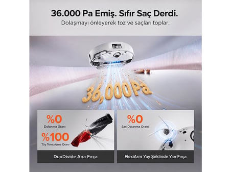 ROBOROCK QREVO Edge 3 Pro Robot Süpürge Beyaz