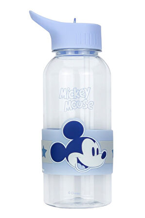 Disney Mickey Mouse Lisanslı Pipetli ve Kapaklı Plastik Suluk