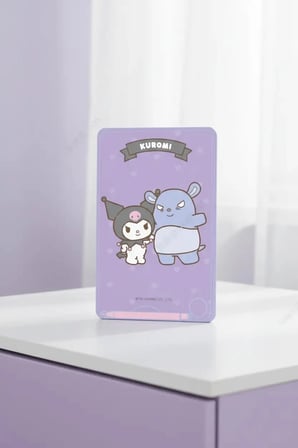 Sanrio Lisanslı Kuromi LCD Çizim Tableti – Eğitici Renkli Yazı ve Çizim Tableti 21 Cm