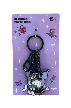 Sanrio Lisanslı Kuromi Metal Anahtarlık - Dayanıklı Çinko Alaşım Mor Detaylı Çanta ve Anahtar Süsü