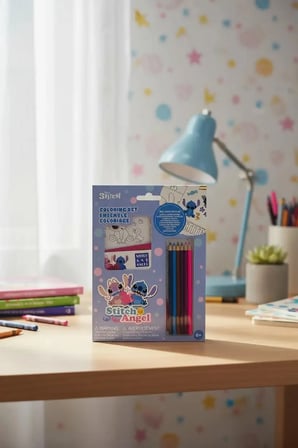 Disney Lisanslı Lilo & Stitch Boyama Seti - Çıkartmalı ve Renkli Kalemli Çocuk Aktivite Seti