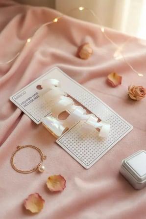Miniso Lisanslı Romantik Şeffaf Mor Kıskaçlı Toka Zarif Tasarımlı Güçlü Kavrama Özellikli Saç Aksesuarı
