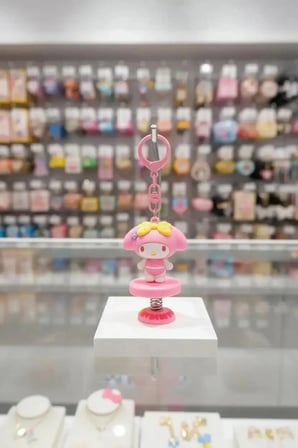 Sanrio Lisanslı Yaz Serisi My Melody Karakterli Figür Anahtarlık ve Dekoratif Çanta Aksesuarı