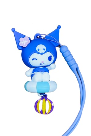 Sanrio Lisanslı Yaz Serisi Kuromi Karakterli Dikiz Aynası Araba Süsü ve Dekoratif Araç Aksesuarı