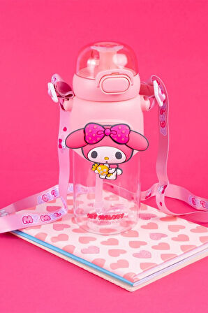 Sanrio Lisanslı Pipetli Kapaklı Suluk (600ml) - My Melody