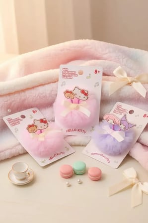 Sanrio Lisanslı Sanrio Karakterleri Fiyonklu ve Tüllü Saç Tokası – Çocuk ve Genç Şık Saç Aksesuarı