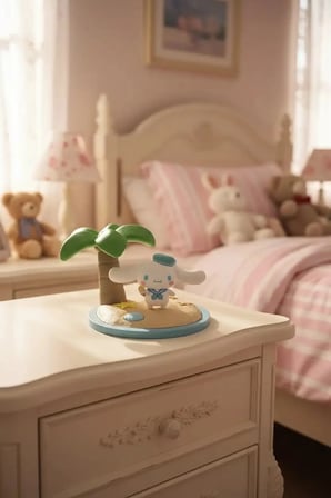 Sanrio Lisanslı Cinnamoroll Yaz Serisi Gece Lambası – Denizci Temalı Pilli Dekoratif Aydınlatma