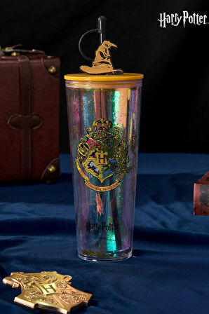 Harry Potter Lisanslı Çift Cidarlı Pipetli Plastik Şişe