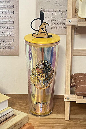 Harry Potter Lisanslı Çift Cidarlı Pipetli Plastik Şişe