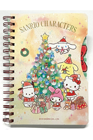 Sanrio Lisanslı Yılbaşı Koleksiyonu A5 Telli Defter (80 Yaprak)