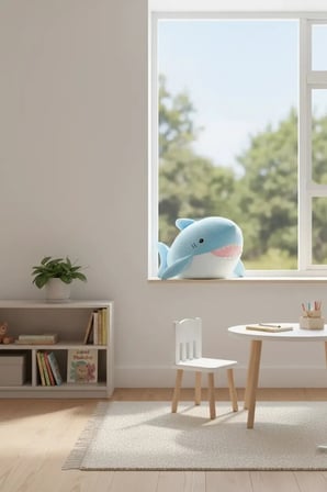 Miniso Lisanslı Okyanus Serisi 4.0 Yumuşak Balina Peluş Oyuncak 25 Cm