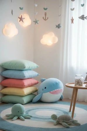 Miniso Lisanslı Okyanus Serisi 4.0 Yumuşak Balina Peluş Oyuncak 25 Cm