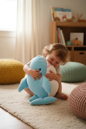 Miniso Lisanslı Okyanus Serisi 4.0 Yumuşak Balina Peluş Oyuncak 25 Cm