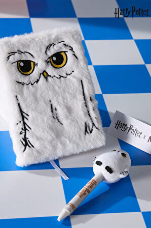 Harry Potter Lisanslı Peluş Not Defteri - Hedwig