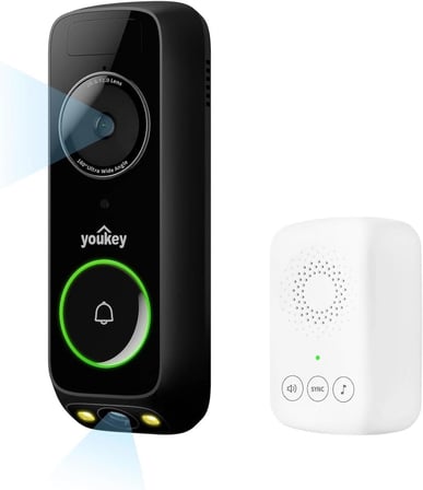 Youkey DB312 Dual Camera Wireless Kapı Zili