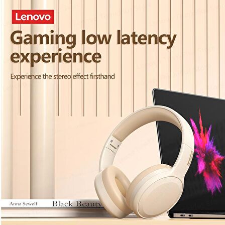 Lenovo Thinkplus TH30 Kablosuz Bluetooth Kulaküstü Kulaklık Siyah