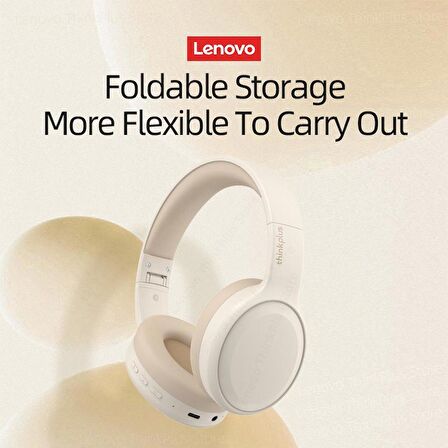Lenovo Thinkplus TH30 Kablosuz Bluetooth Kulaküstü Kulaklık Pembe