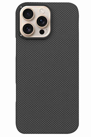 iPhone 15 Pro Max Uyumlu Lens Standlı Manyetik Şarj Özellikli Fuchsia Kevlar Telefon Kılıfı