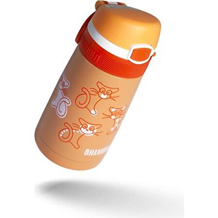 Uzspace Shambo Çelik Matara 350 ml Turuncu VGN2051