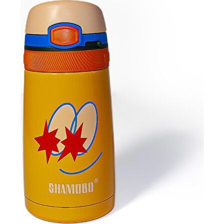 SHAMOBO 350 ML PİPETLİ ÇELİK MATARA TURUNCU