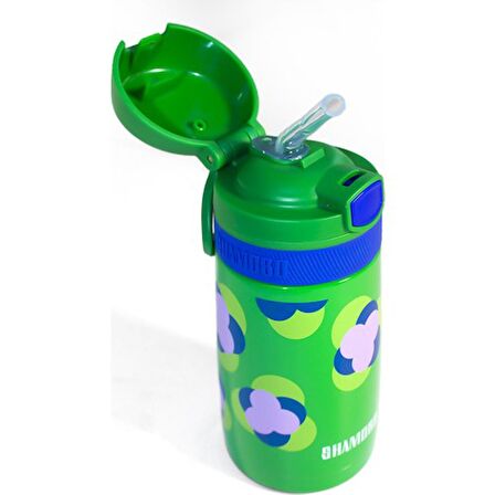 SHAMOBO 350 ML PİPETLİ ÇELİK MATARA YEŞİL