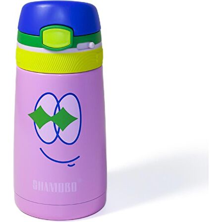 SHAMOBO 350 ML PİPETLİ ÇELİK MATARA PEMBE