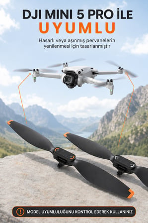 Mini 5 Pro Pervane Seti 2 CW + 2 CCW – Düşük Sesli Yedek Drone Pervanesi