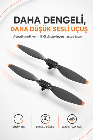 Mini 5 Pro Pervane Seti 2 CW + 2 CCW – Düşük Sesli Yedek Drone Pervanesi