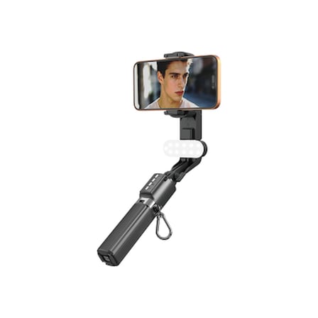 Lenyes LPH124 Dolgu Işıklı Teleskopik Tripod ve Mini Selfie Çubuğu Selfie Çubuğu - Gimbal - Tripod Lenyes - Siyah