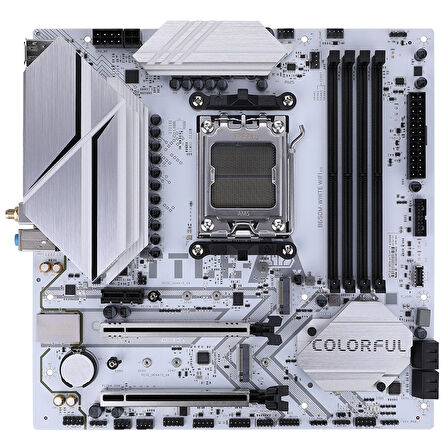 COLORFUL BATTLE AX B650M-WHITE WIFI V15 DDR5 7600MHz mATX Gaming (Oyuncu) Anakart