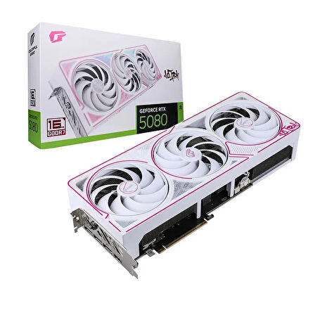 COLORFUL iGame RTX 5080 Vulcan W OC 16GB GDDR7 256Bit Beyaz Ektan Kartı (16GB-V)
