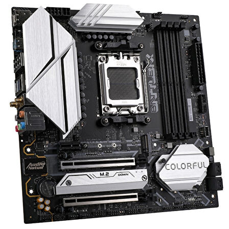 COLORFUL BATTLE-AX B850M-PLUS PRO WIFI V14 DDR5 7600MHz mATX AM5 Gaming (Oyuncu) Anakart