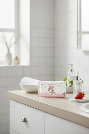 Sanrio Lisanslı My Melody Yüz Temizleme Mendili Çilek Özlü 12.5 Cm