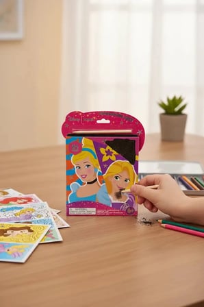 Disney Prenses Lisanslı Kazı Kazan Boyama Seti – 24 Sayfa & Holografik Detay