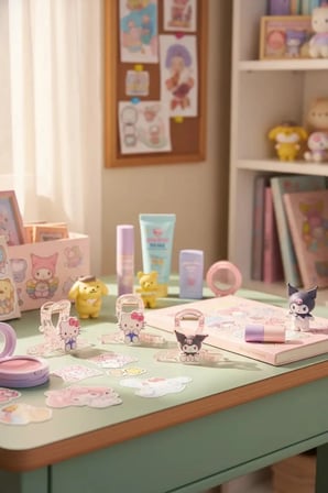 Sanrio Lisanslı Hello Kitty ve Arkadaşları Tatlı Serisi Mandal Toka – Figürlü Saç Aksesuarı