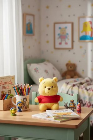 Disney Lisanslı Winnie The Pooh Peluş Oyuncak 15 Cm – Mini Yumuşacık Taşınabilir