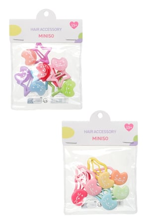 Miniso Lisanslı Sevimli Ördek Klipsleri 5li Paket – Çanta Aksesuarı Karışık Renkli Süs