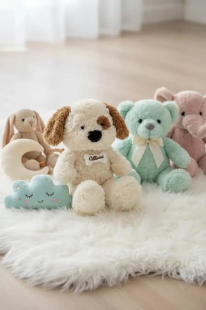 Miniso Lisanslı Gillinini Serisi Köpek Peluş Oyuncak – Yumuşacık Sarılmalık Uyku Arkadaşı 53 Cm