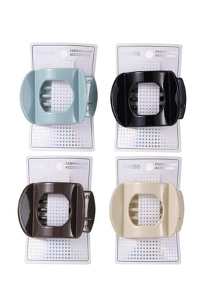 Miniso Basic Serisi Kare Form Mandal Toka – Güçlü Tutuşlu At Kuyruğu Saç Tokası