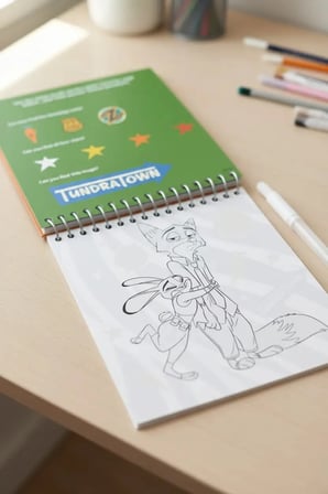 Disney Zootropolis Lisanslı Sihirli Mürekkepli Boyama Kitabı – Suyla Renklenen Tekrar Kullanılabilir Kitap