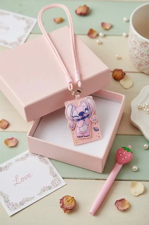 Disney Angel Lisanslı Kart Tutuculu Anahtarlık – Boyun Askılı Şehir Ve Okul Aksesuarı 18,5 Cm