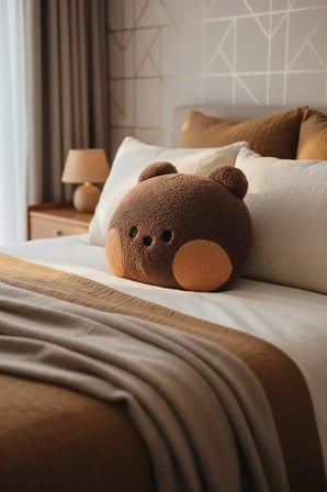 Miniso Lisanslı Minini Koleksiyonu Bnini Baş Şeklinde Yastık – 43 Cm