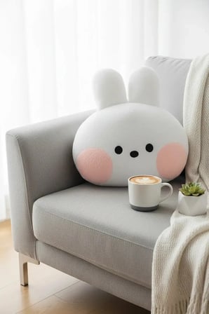 Miniso Lisanslı Minini Koleksiyonu Conini Baş Şeklinde Yastık – 43 Cm